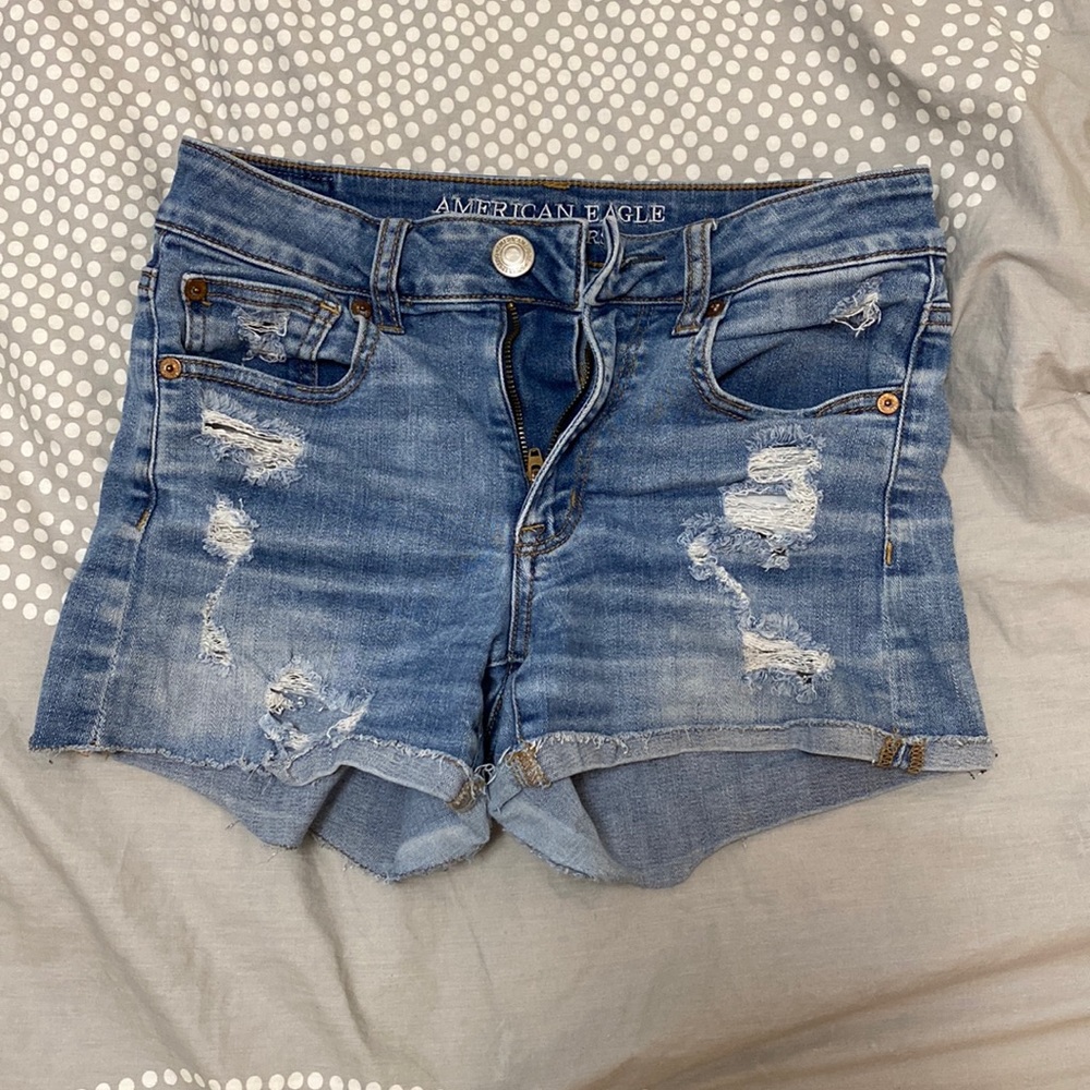Distressed Jean Shorts